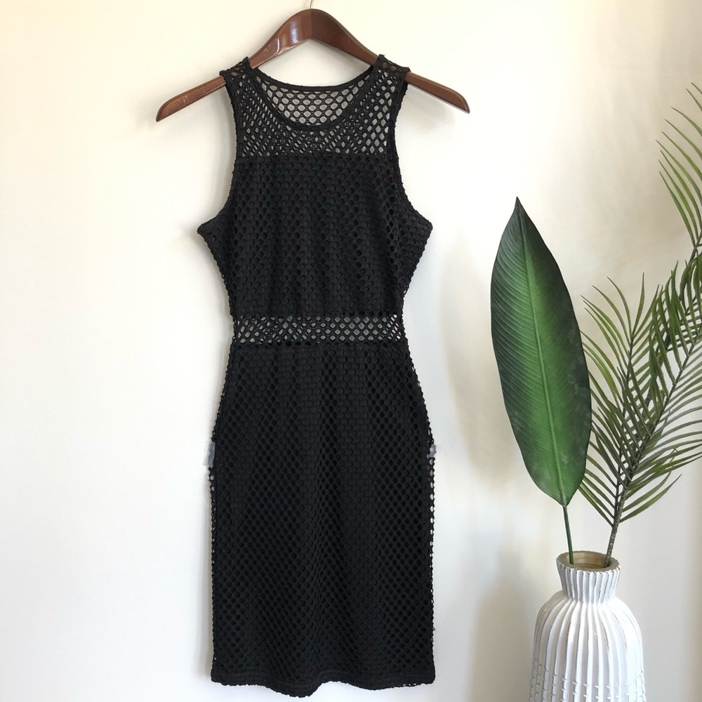 Netted Mini Dress LBD - Picture 2 of 8